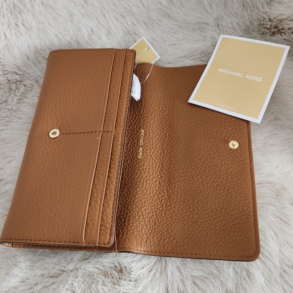 NWT MICHAEL KORS WALLET +Bonus 2 new matching satin twillys - Picture 2 of 13